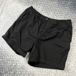 Chubbies Shorts Mens Large Black The Khakinators 5.5" Inseam Elastic Waist